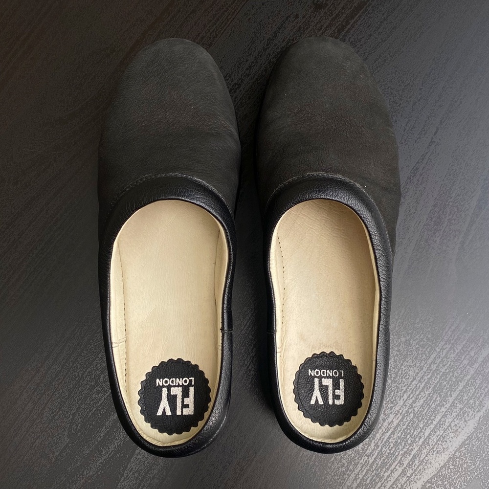FLY London - Black Beak Leather Mule - Size 6.5 - 7 - Picture 12 of 14